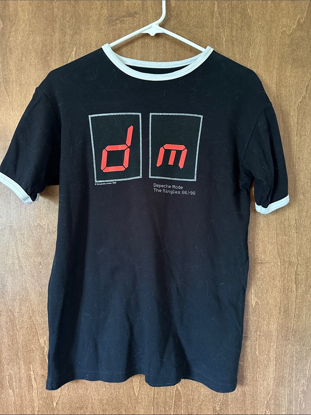 Vintage Depeche Mode 86-98 Singles Black Ringer Concert T-Shirt